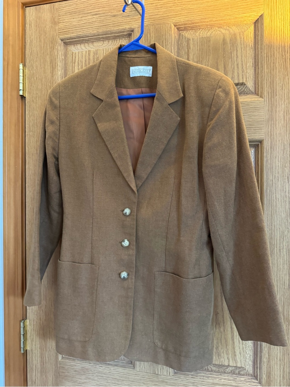 Lands' End Vintage Linen Blend Blazer